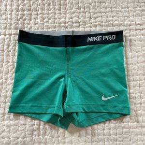 Nike Pro Green Athletic Shorts